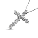 Diamond 1 Ct.Tw. Cross Pendant in 14K White Gold