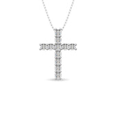 Diamond 1/4 Ct.Tw. Cross Pendant in 14K White Gold