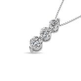 Diamond 1/2 Ct.Tw. Trilogy Pendant in 14K White Gold
