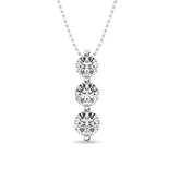 Diamond 3/4 Ct.Tw. Trilogy Pendant in 14K White Gold