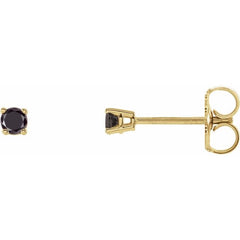 14K Yellow 1/5 CTW Natural Black Diamond Stud Earrings 14K Yellow 1/5 CTW Natural Black Diamond Stud Earrings