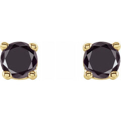 14K Yellow 1/5 CTW Natural Black Diamond Stud Earrings 14K Yellow 1/5 CTW Natural Black Diamond Stud Earrings