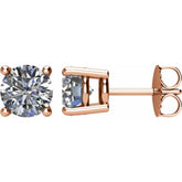 14K Rose 2 CTW Natural Diamond Earrings