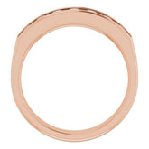 14K Rose 7/8 CTW Natural Diamond Band