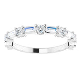 14K White 3/4 CTW Natural Diamond Anniversary Band