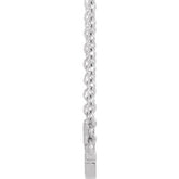 14K White 12x5.9 mm Sideways Cross 16-18" Necklace