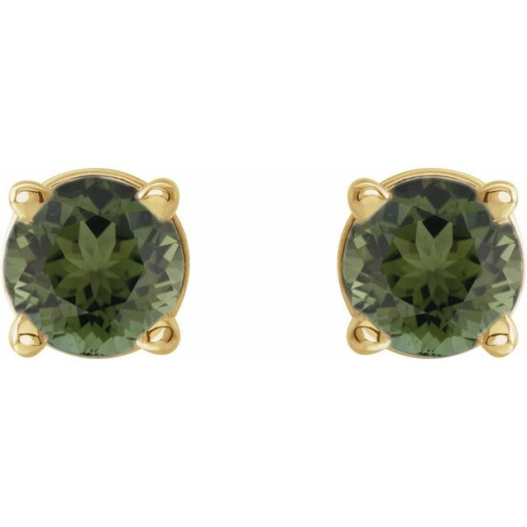 14K Yellow 3 mm Natural Green Tourmaline Stud Earrings 14K Yellow 3 mm Natural Green Tourmaline Stud Earrings