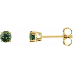 14K Yellow 3 mm Natural Green Sapphire Earrings 14K Yellow 3 mm Natural Green Sapphire Earrings