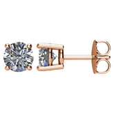 14K Rose 1 1/2 CTW Natural Diamond Earrings