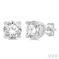 1 ctw Round Cut Diamond Stud Earring in 14K White Gold 1 ctw Round Cut Diamond Stud Earring in 14K White Gold