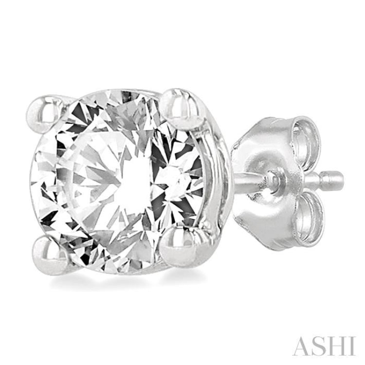 1/5 ctw Round Cut Diamond Stud Earring in 14K White Gold 1/5 ctw Round Cut Diamond Stud Earring in 14K White Gold