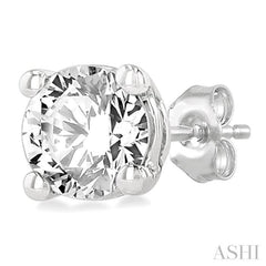 1/5 ctw Round Cut Diamond Stud Earring in 14K White Gold 1/5 ctw Round Cut Diamond Stud Earring in 14K White Gold