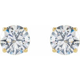 14K Yellow 1 1/2 CTW Lab-Grown Diamond Earrings
