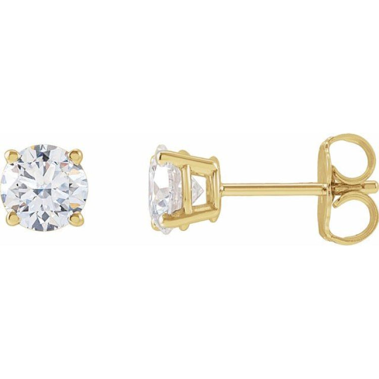 14K Yellow 1 CTW Lab-Grown Diamond Earrings 14K Yellow 1 CTW Lab-Grown Diamond Earrings