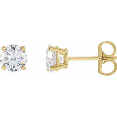 14K Yellow 1 CTW Lab-Grown Diamond Earrings 14K Yellow 1 CTW Lab-Grown Diamond Earrings