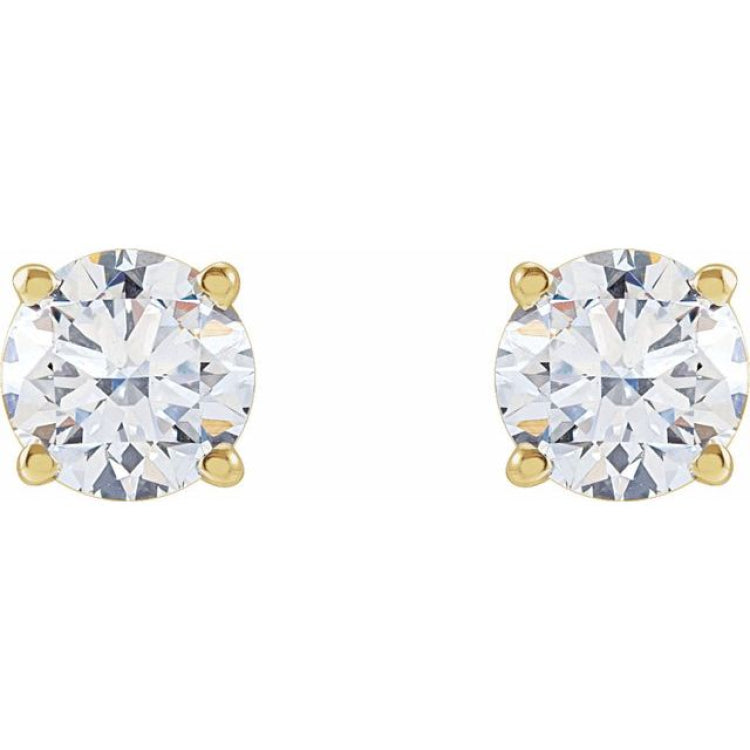 14K Yellow 1 CTW Lab-Grown Diamond Earrings 14K Yellow 1 CTW Lab-Grown Diamond Earrings