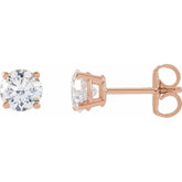 14K Rose 1 1/4 CTW Lab-Grown Diamond Earrings