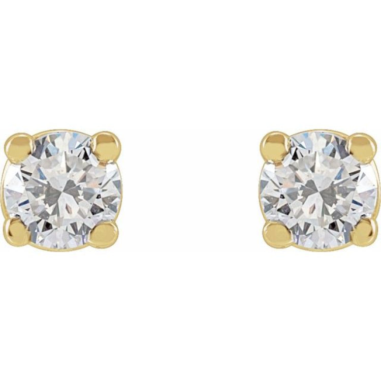 14K Yellow 1/5 CTW Lab-Grown Diamond Stud Earrings 14K Yellow 1/5 CTW Lab-Grown Diamond Stud Earrings