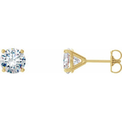 14K Yellow 1/2 CTW Lab-Grown Diamond 4-Prong Stud Earrings 14K Yellow 1/2 CTW Lab-Grown Diamond 4-Prong Stud Earrings