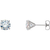 14K White 5/8 CTW Lab-Grown Diamond 4-Prong Stud Earrings