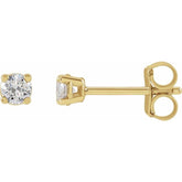 14K Yellow 1/8 CTW Lab-Grown Diamond Earrings