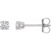 14K White 1/8 CTW Lab-Grown Diamond Earrings