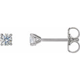 14K White 1/8 CTW Lab-Grown Diamond Stud Earrings