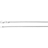14K White 1.25 mm Wheat 7" Chain
