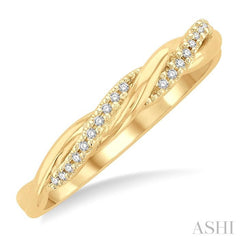 1/20 ctw Twisted Top Round Cut Diamond Fashion Ring in 10K Yellow Gold 1/20 ctw Twisted Top Round Cut Diamond Fashion Ring in 10K Yellow Gold