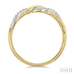 1/20 ctw Twisted Top Round Cut Diamond Fashion Ring in 10K Yellow Gold 1/20 ctw Twisted Top Round Cut Diamond Fashion Ring in 10K Yellow Gold