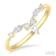 1/4 ctw Chevron Centerpiece Marquise and Round Cut Diamond Wedding Band in 14K Yellow Gold 1/4 ctw Chevron Centerpiece Marquise and Round Cut Diamond Wedding Band in 14K Yellow Gold