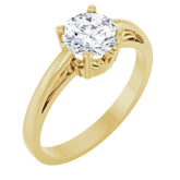 14K Yellow Stuller Lab-Created Moissanite Ring