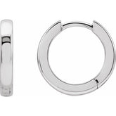 Platinum Hinged 10 mm Hoop Earrings