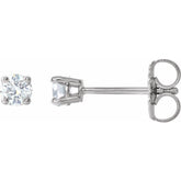 14K White 1/6 CTW Natural Diamond Earrings