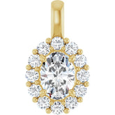 14K Yellow 1 1/8 CTW Lab-Grown Diamond Halo-Style Pendant