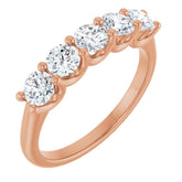 14K Rose 1 CTW Lab-Grown Diamond Anniversary Band