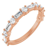 14K Rose 3/4 CTW Lab-Grown Diamond Anniversary Band