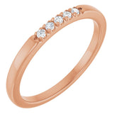 14K Rose .08 CTW Lab-Grown Diamond French-Set Anniversary Band