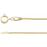 14K Yellow 1 mm Wheat 18" Chain