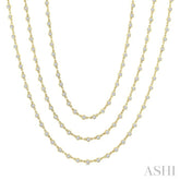 10 Ctw Bezel Set Round Cut Diamond Layered 60-Inch Necklace in 14K Yellow Gold