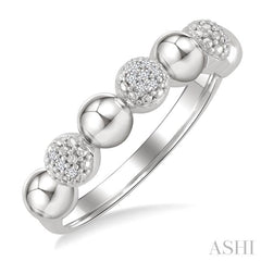 1/20 Ctw Bold Bead Design Single Cut Diamond Fashion Ring in Sterling Silver 1/20 Ctw Bold Bead Design Single Cut Diamond Fashion Ring in Sterling Silver