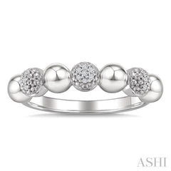 1/20 Ctw Bold Bead Design Single Cut Diamond Fashion Ring in Sterling Silver 1/20 Ctw Bold Bead Design Single Cut Diamond Fashion Ring in Sterling Silver
