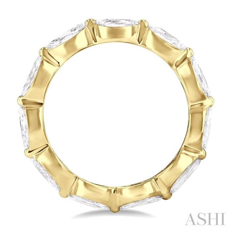 2 Ctw East-West Set Marquise Cut Diamond Eternity Wedding Band in 14K Yellow Gold