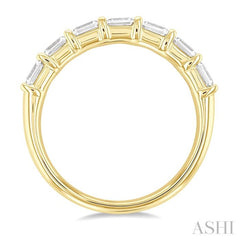 1 ctw East-West Emerald Cut Diamond Fashion Ring in 14K Yellow Gold