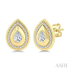 .33CTTWDM PR ART DECO BOLD ER YG 14K-G*