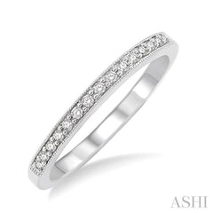 1/6 Ctw Round Cut Diamond Wedding Band in 14K White Gold