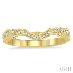 1/6 Ctw Round Cut Diamond Wedding Band in 14K Yellow Gold