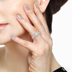 1/3 ctw Round Cut Diamond Semi-Mount Engagement Ring in 14K White Gold