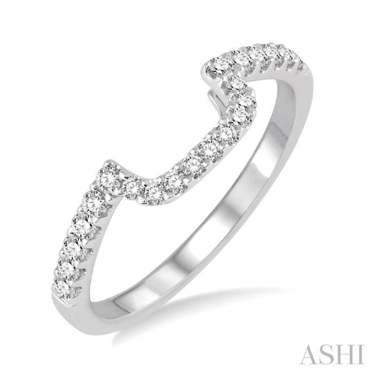 1/3 ctw Round Cut Diamond Wedding Band in 14K White Gold