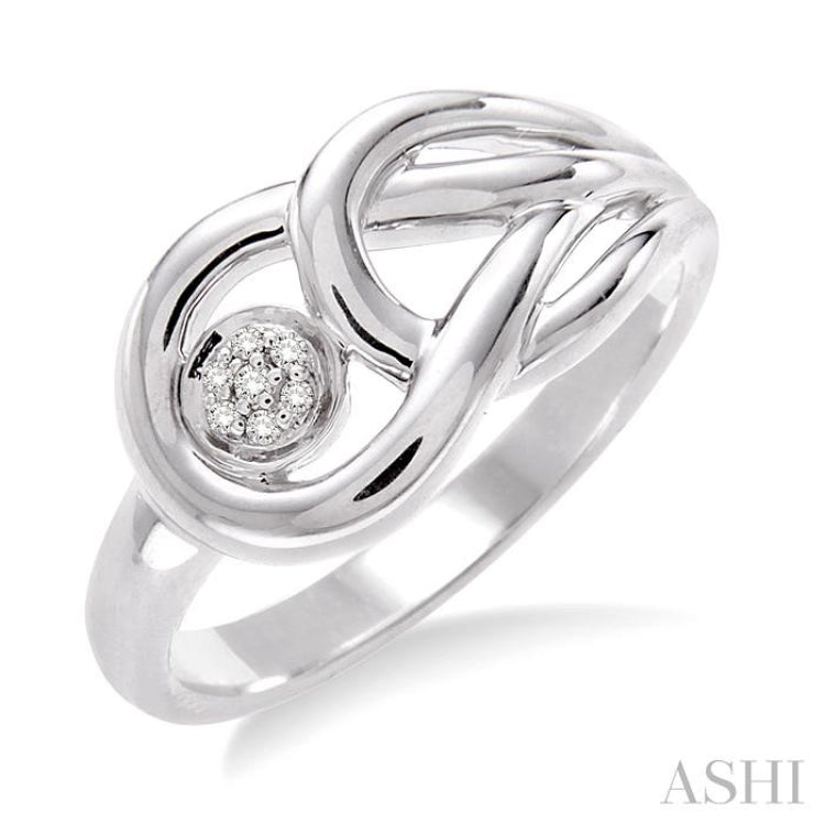 1/50 Ctw Round Cut Diamond Fashion Ring in Sterling Silver